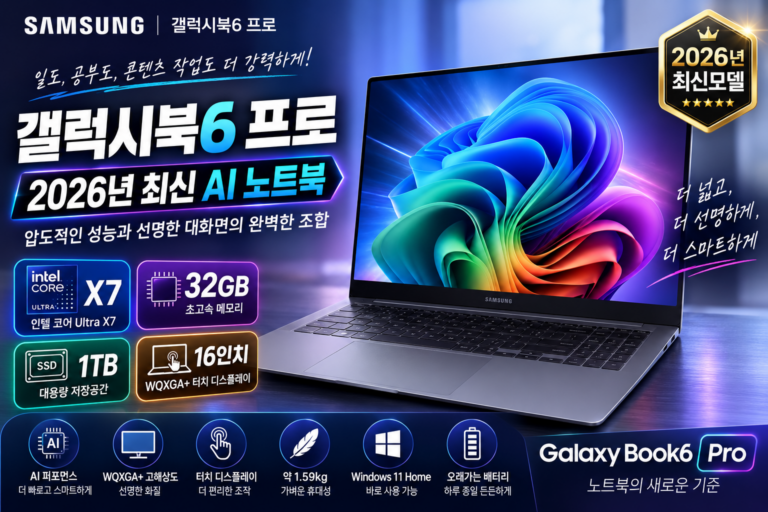 16인치 터치 디스플레이와 32GB 메모리를 갖춘 프리미엄 AI 노트북
